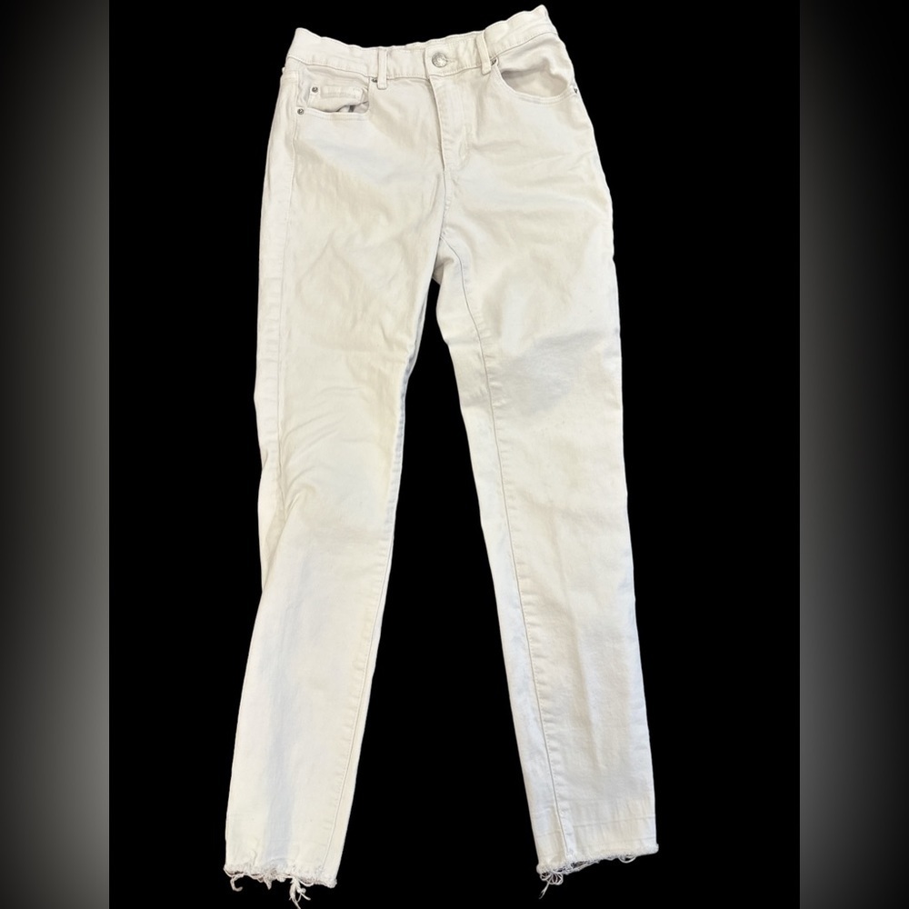 Garage Jeans Junior Sz 7 White Skinny High Rise‎ Excellent Inseam 28